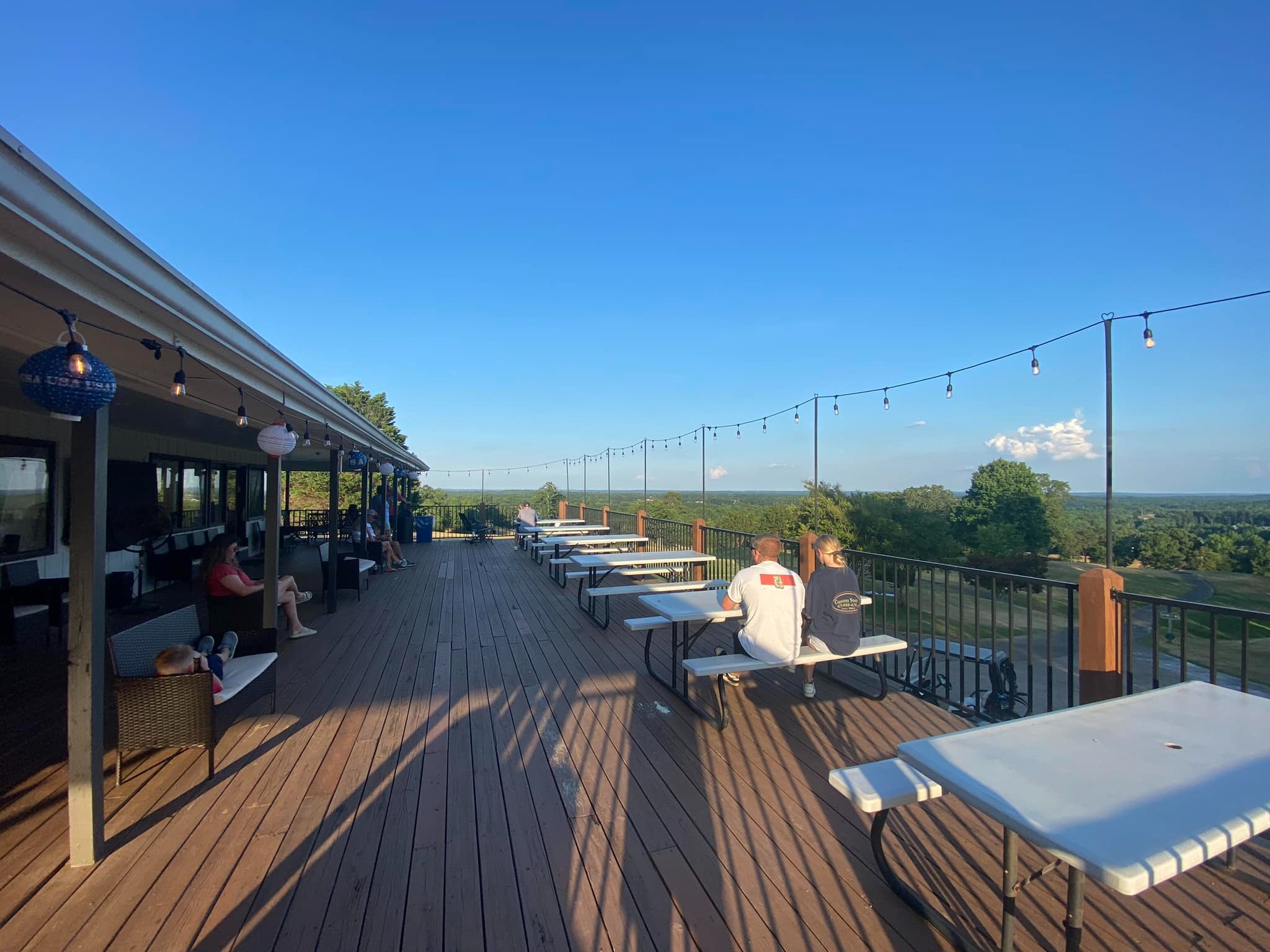 View of patio at golf course